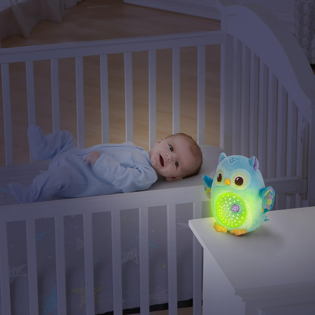 Vtech Baby Leuchtende Plüscheule – Plüschige Beruhigungshilfe mit Nachtlicht, 3 gesungenen Liedern u