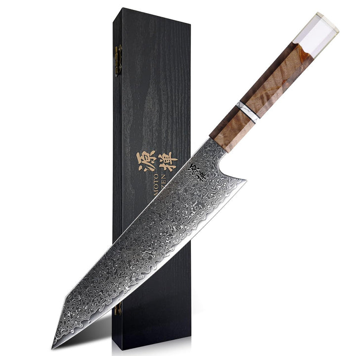 Kokuga Damastmesser – VG10 Damaststahl, 67 Lagen – Rasiermesserscharfe Klinge – Ergonomischer Griff