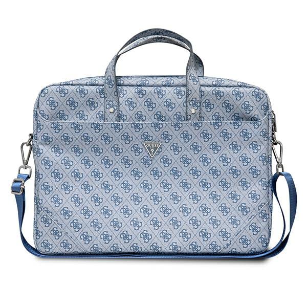 GUESS Unisex Saffiano 4g Hot Stamp Triangle Logo Tasche Blau, Blau
