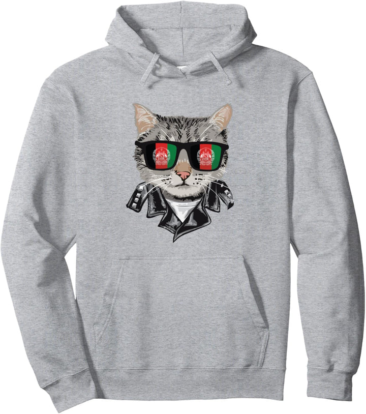Sonnenbrille mit Afghanistan-Flagge, coole afghanische Katze Pullover Hoodie