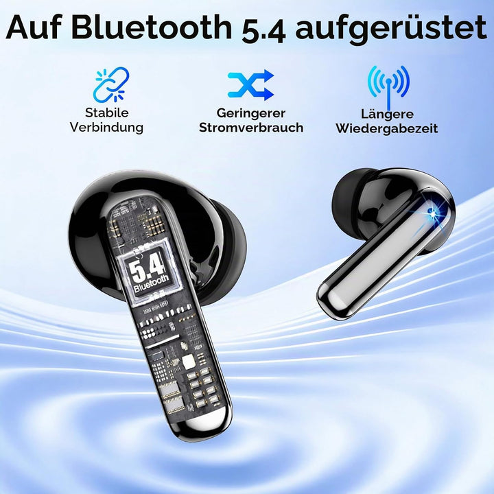 2026 Neu Bluetooth Kopfhörer, In Ear Kopfhörer Kabellos Bluetooth 5.4, 4 ENC Noise Cancelling Mic mi