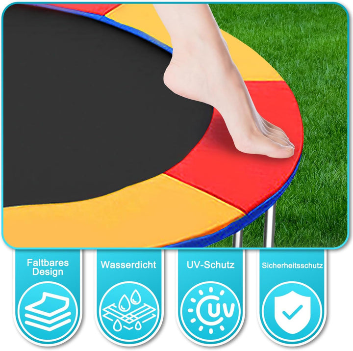 Ansobea Trampolin Gartentrampolin Randabdeckung,UV-beständig reissfest Federabdeckung, Trampolin Ran