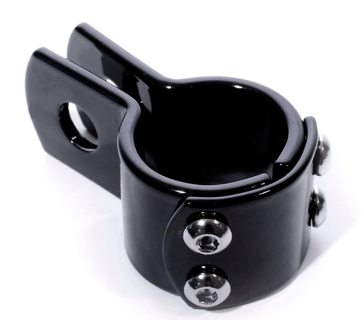 Befestigungsklemme 32 mm Schwarz Halterung 1¼ Zoll für Harley universal Sturzbügel Fussrasten Lenker