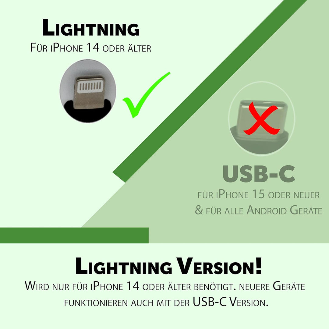 Retro Handyhörer für Apple iPhones mit Lightning (passender Adapter mit inbegriffen) in der Form ein