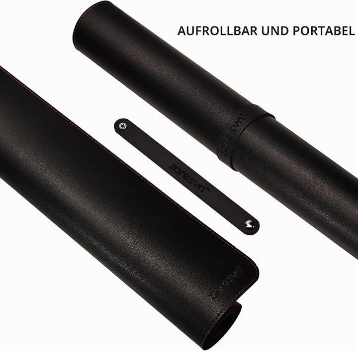 ZORESYN PU Leder Office Mauspad - Tischschoner - Schreibmatte - 2XL Lange Gaming Mauspad, Schreibtis