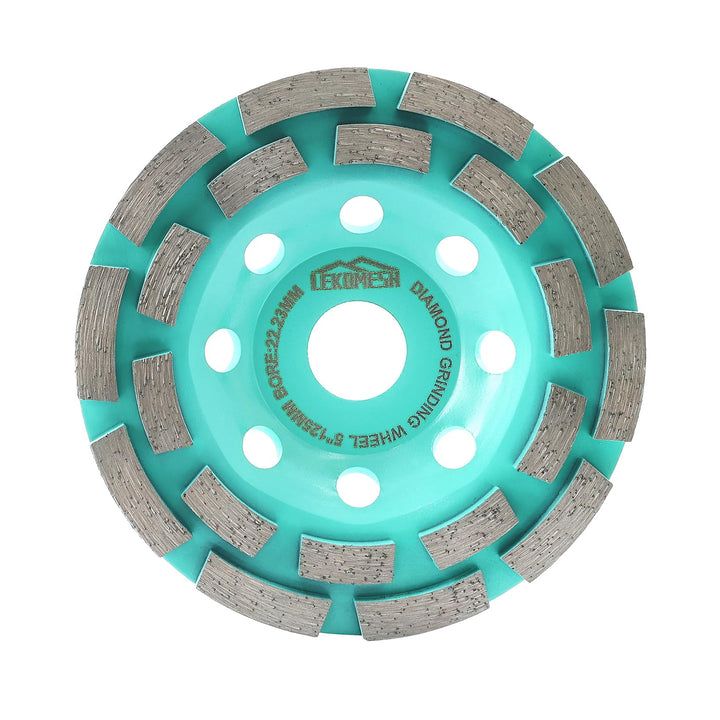 Diamant Schleifscheibe 125mm - Doppelreihe Diamant Schleiftopf für Beton, Granit, Marmor, Mauerwerk,