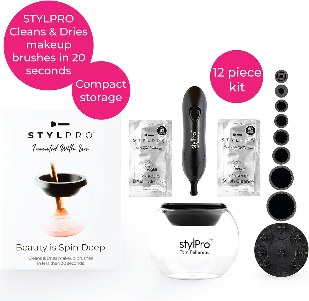 STYLPRO Elektrischer Make-up-Pinselreiniger & Trockner - Reinigt und trocknet gründlich in 30 Sekund