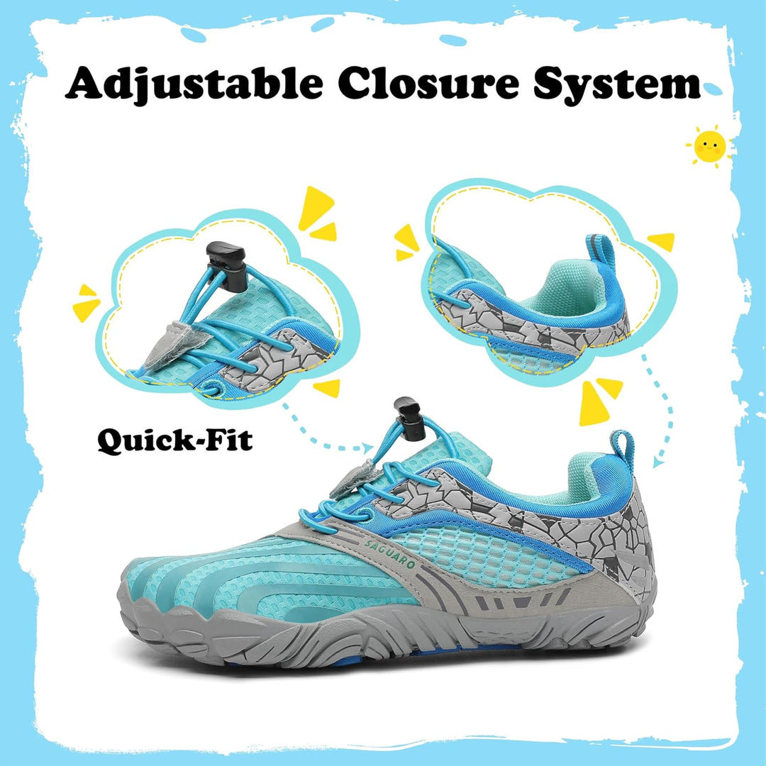 SAGUARO Jungen Mädchen Barfussschuhe Atmungsaktiv Badeschuhe für Kinder Gr.24-36 30 EU Blau, 30 EU B