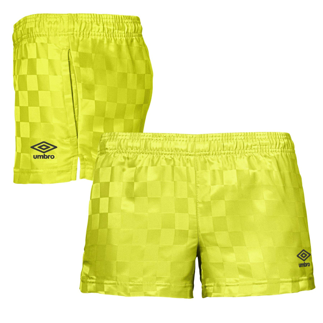 UMBRO Damen Kurz Checkerboard Short M Sulphur Spring/Black Beauty, M Sulphur Spring/Black Beauty
