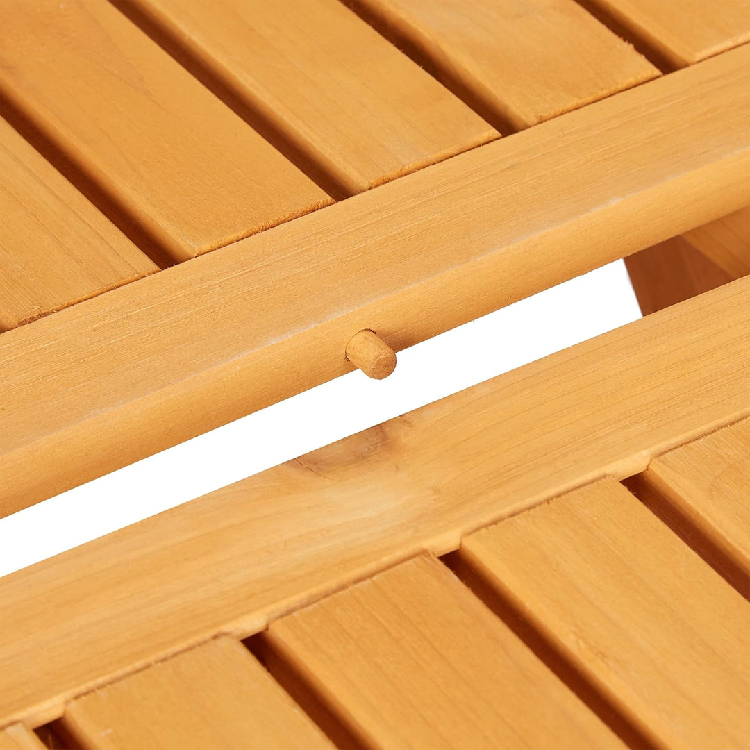Relaxdays Klapptisch aus Holz, für Wohnzimmer, Balkon & Terrasse, tragbar, stabil, Beistelltisch HBT
