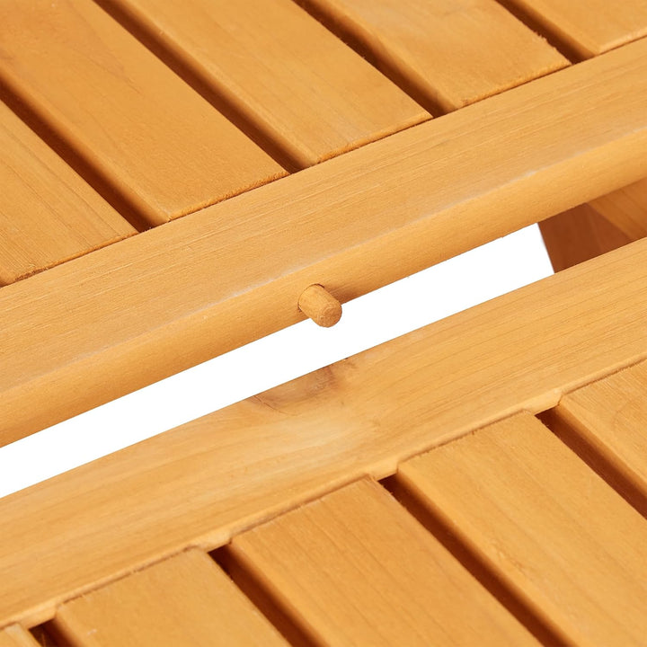Relaxdays Klapptisch aus Holz, für Wohnzimmer, Balkon & Terrasse, tragbar, stabil, Beistelltisch HBT