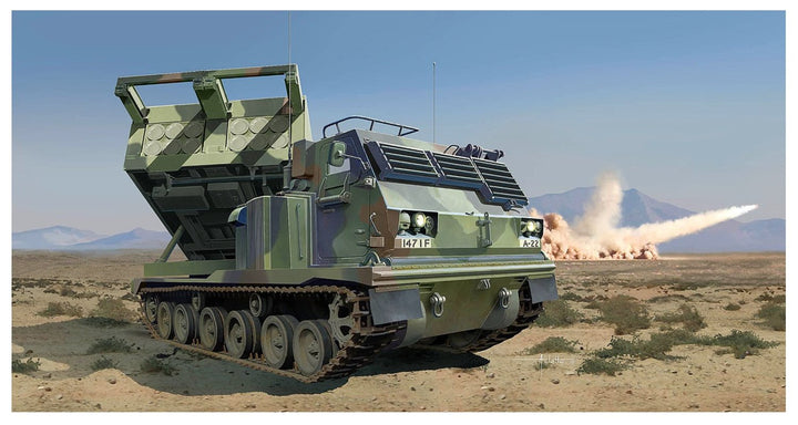 Trumpeter 751049 Multiple Launch Rocket System-US 1/35 M270/A1 Raketenwerfer-Sys Modellbausatz, vers