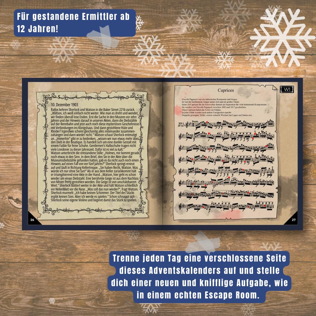 24 DAYS ESCAPE – Der Escape Room Adventskalender: Sherlock Holmes im Nebel der Vergangenheit: 24 ver