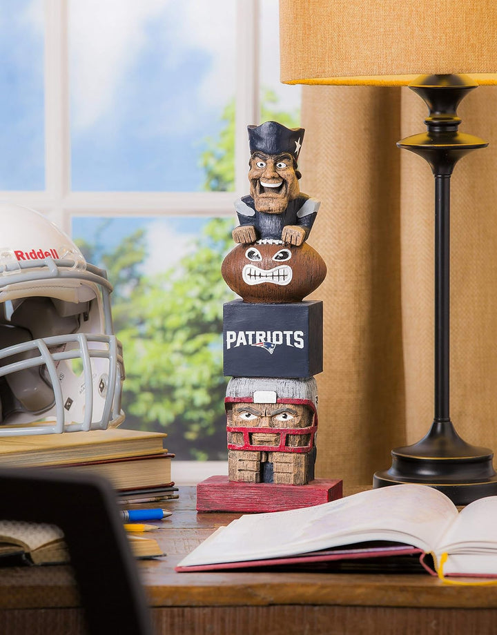 Team Sports America NFL Unisex NFL Tiki Totem New England Patriots 5.5" x 16" Braun, New England Pat