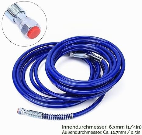 1/4 Zoll 10M Farbspritzschlauch Flexibler Hochdruckfaser-Airless-Spritzschlauch 3265Psi