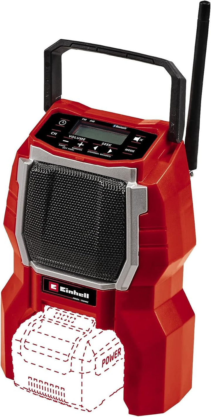 Einhell Akku-Radio TC-RA 18 Li BT Power X-Change (18 V, 10 W Lautsprecher, Bluetooth, automatische S