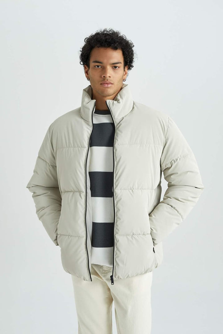 DeFacto Herren Jacket L Off White, L Off White