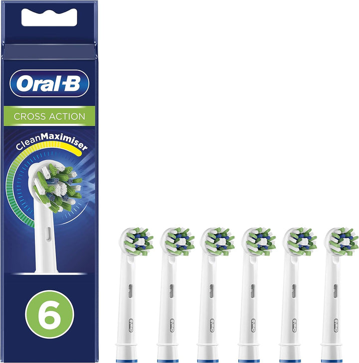 Oral-B Cross Action Elektrische Zahnbürstenkopf mit CleanMaximizer-Technologie, abgewinkelte Borsten
