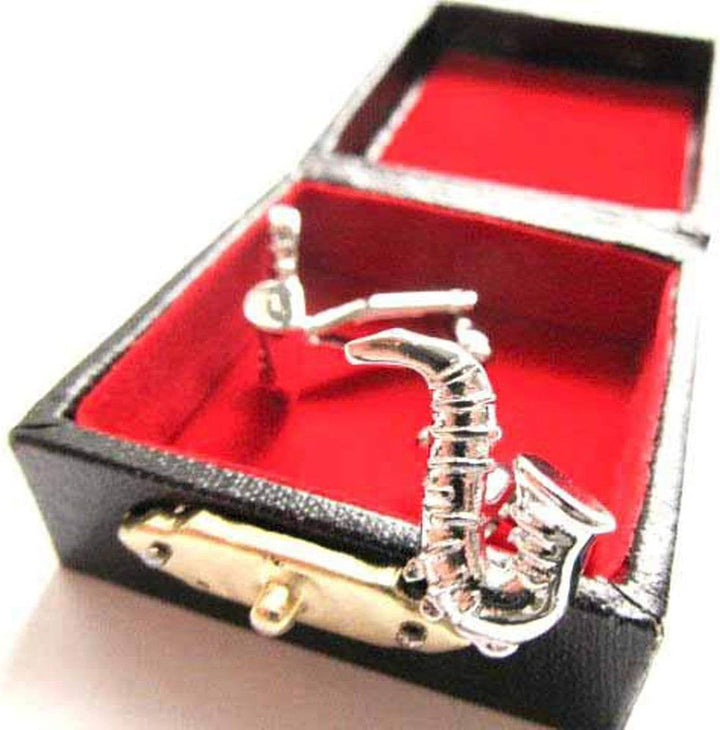 Miniblings Saxofon Manschettenknöpfe Miniblings Knöpfe + Box Saxophon Sax Musik Saxofonist - Herrens