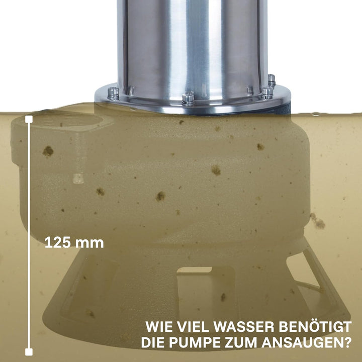 T.I.P. Schmutzwasser Tauchpumpe - Baupumpe Edelstahl (36.000l/h Fördermenge, 14m Förderhöhe, 50mm Ko