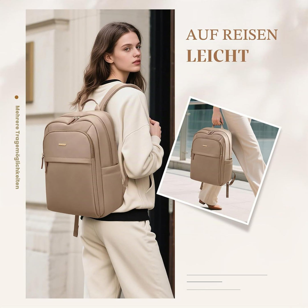 Rucksack Damen für Schule, Laptop Rucksack 16 Zoll, Gross Schultasche Arbeitstasche Lehrertasche Bac