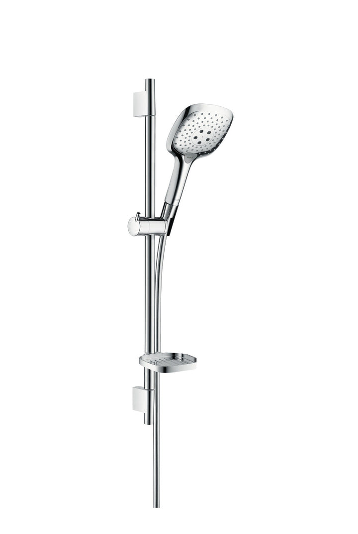 hansgrohe Raindance Select E 150 Duschset 0,65m, 3 Strahlarten mit Seifenablage, Chrom Chrom 0,65m S