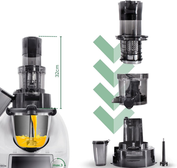 SaftPRO – Slow Juicer, Entsafter passend für den Thermomix TM6, TM5, perfekter kaltgepresster Saft m
