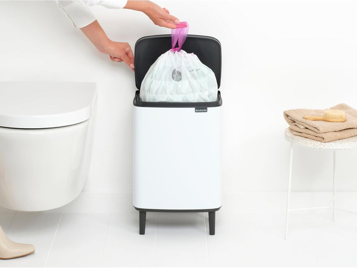Brabantia - Mülleimer Bo Hi 12L mit Soft-Close-Deckel, herausnehmbarem Inneneimer und Transportgriff