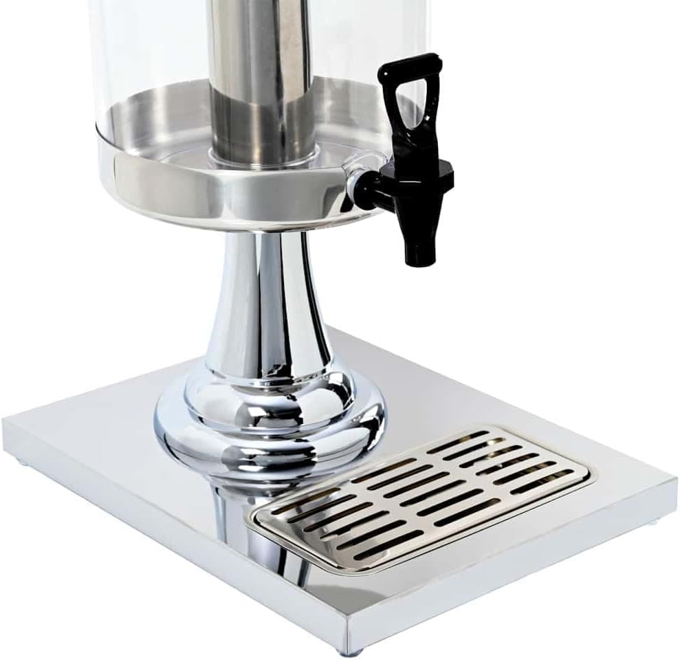 vidaXL Getränkespender Edelstahl 8L Saftspender Wasserspender Saft Dispenser 26.5 x 35 x 57 cm, 26.5