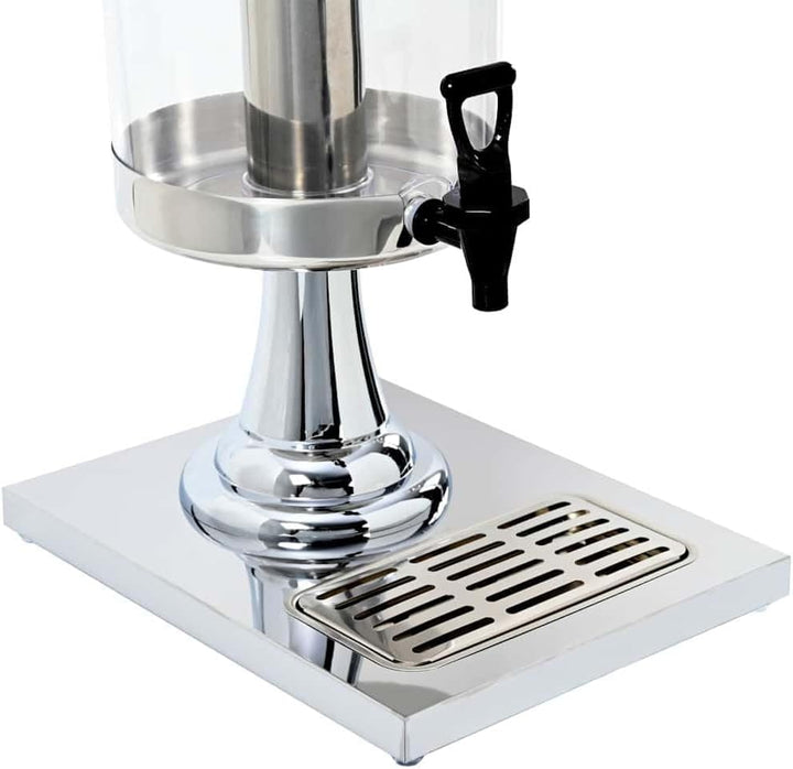 vidaXL Getränkespender Edelstahl 8L Saftspender Wasserspender Saft Dispenser 26.5 x 35 x 57 cm, 26.5