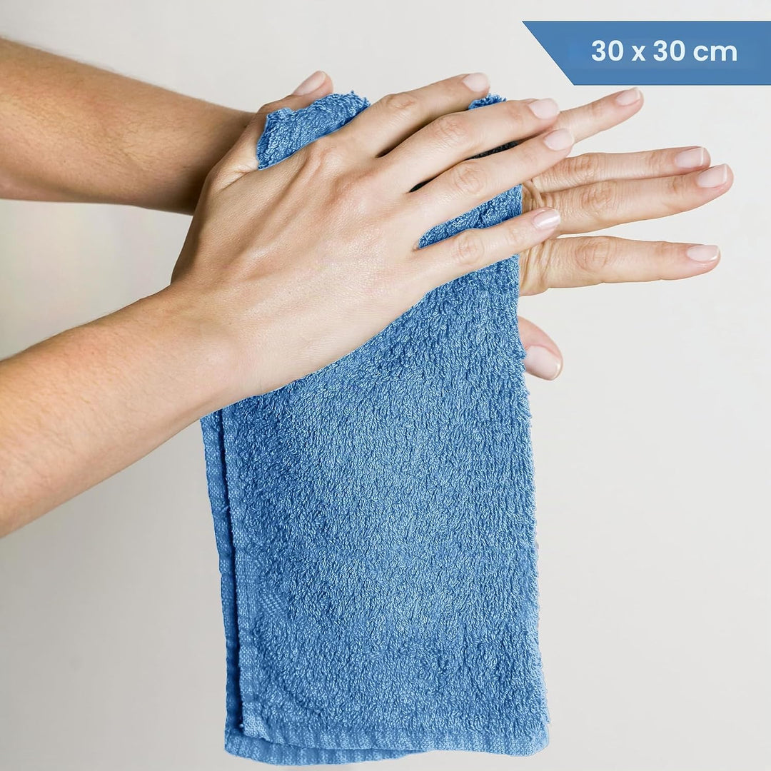 Utopia Towels - 24 Stück Seiftücher, 30x30 cm mit Aufhängeschlaufen, saugfähige Waschlappen zum Abwi