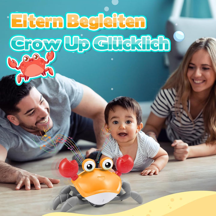 Montessori Baby Spielzeug 6-12 Monate, Krabbelnde Krabbe 1-4 Jahre Mädchen Geschenk, Krabbelspielzeu