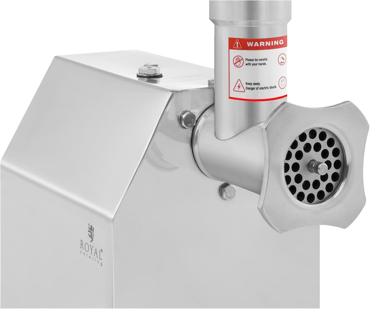 Royal Catering RCFW 140-850ECO Fleischwolf Elektrisch Edelstahl Fleischmaschine (140 kg/h, 850 W, Re