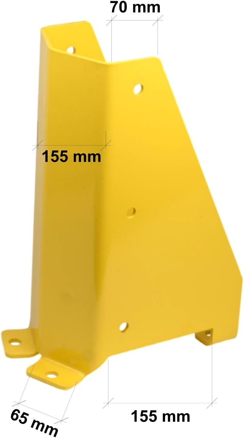4x Stück robuster U-Form Rammschutz | 400mm Höhe | Konformität mit DIN EN 15635 und DGUV 108-007 | S