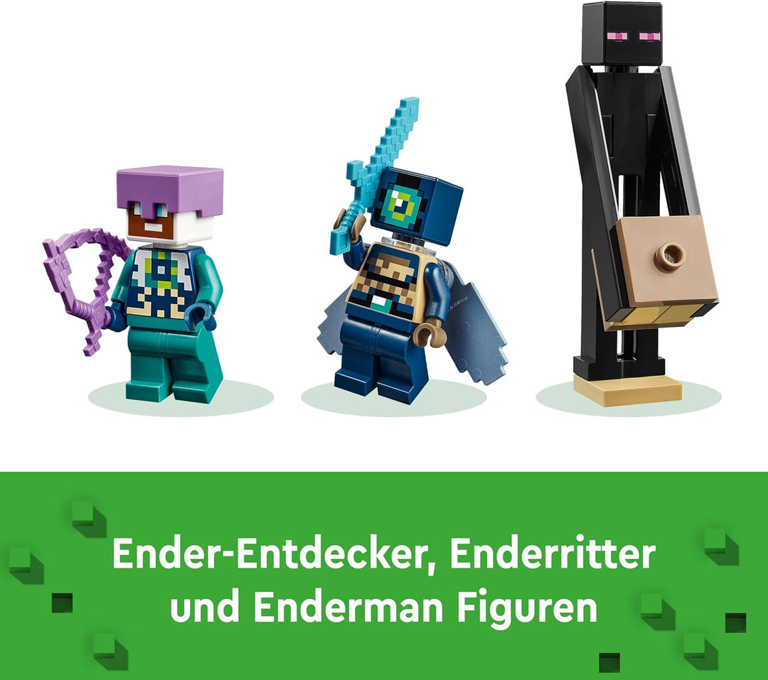 LEGO Minecraft Der Enderdrache und das Endschiff, Action-Spielzeug und Entdeckerset, Bauset zum Vide