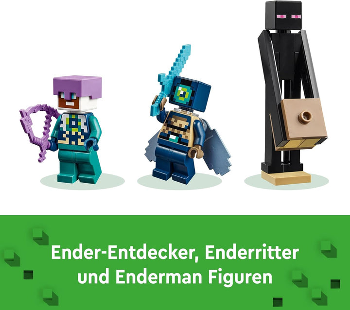 LEGO Minecraft Der Enderdrache und das Endschiff, Action-Spielzeug und Entdeckerset, Bauset zum Vide