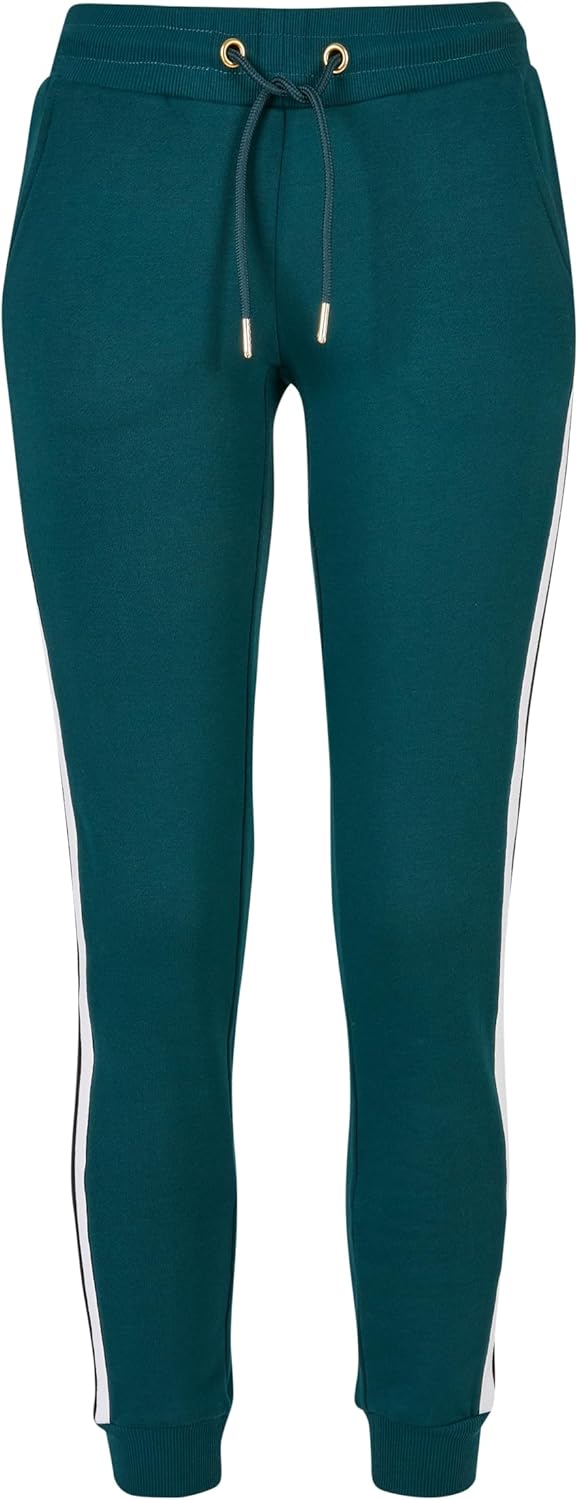 Urban Classics Damen Sporthose Ladies College Contrast Sweatpants Frauen Hose, Jogginghose mit Strei