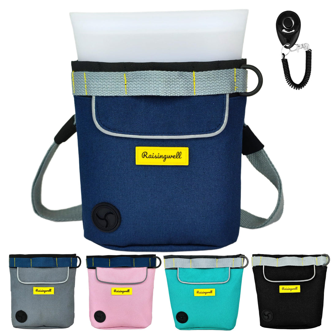 Raisingwell Leckerlitasche für Hunde, Multifunktions-Gassi Tasche mit Silikonbeutel, Futterbeutel fü