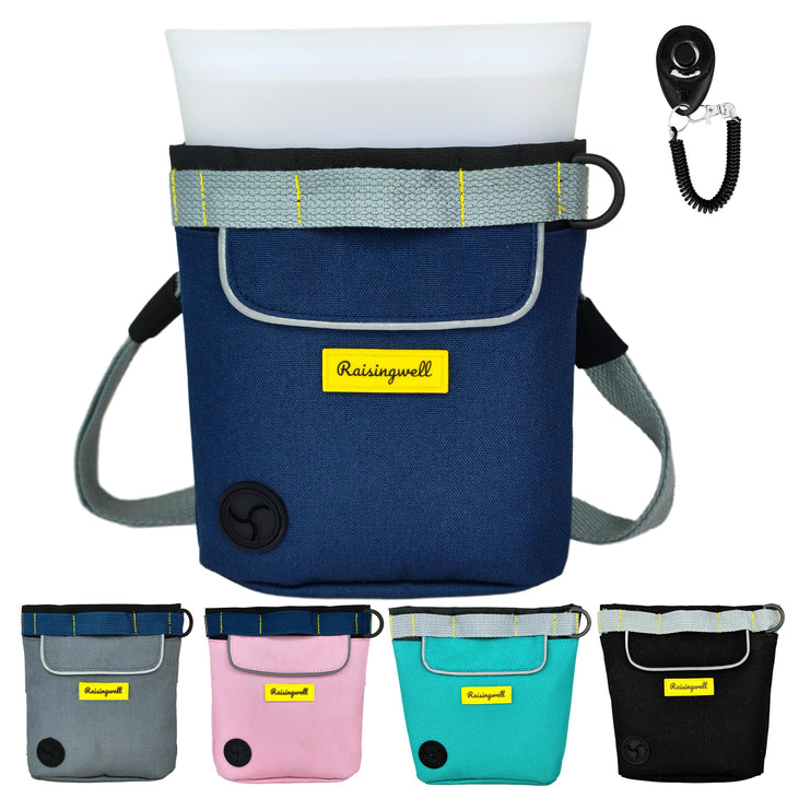 Raisingwell Leckerlitasche für Hunde, Multifunktions-Gassi Tasche mit Silikonbeutel, Futterbeutel fü