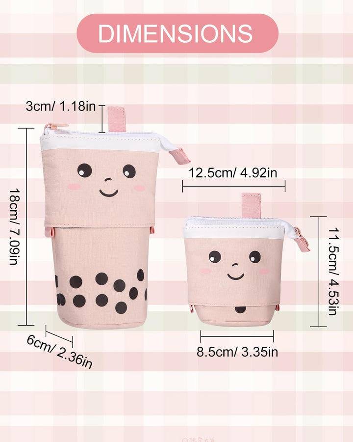 Federmäppchen Reissverschluss, Teleskopisch Mäppchen, 2-in-1 Standmäppchen, Federtasche Mädchen, Sch