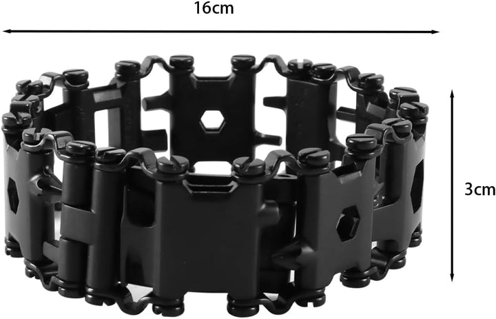 29-in-1-Multifunktionswerkzeug aus Edelstahl, Armband, Schraubendreher, Schraubenschlüssel, Flaschen