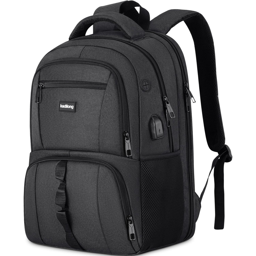 kadilong Laptop Rucksack Herren für Uni Arbeit Studium Arbeit,Schulrucksack Jungen Teenager 17.3 Zol