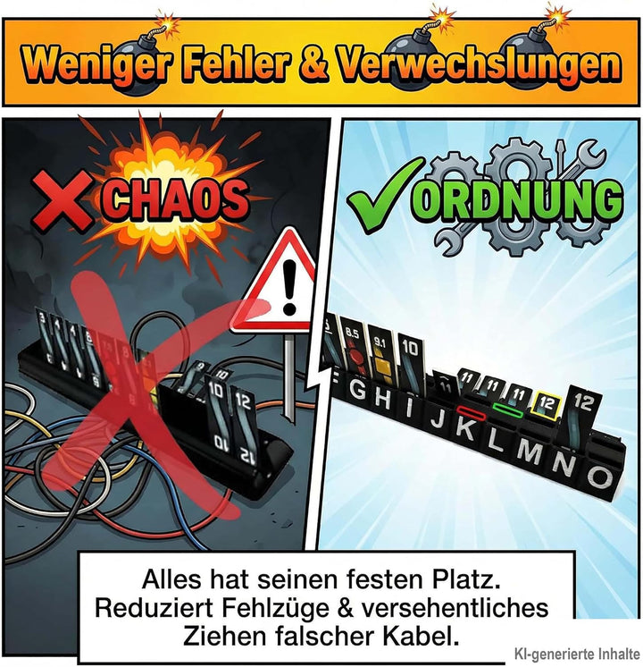 Kabelhalter passend für Bomb Busters – 5 Stück Organizer für Kabelplättchen – Kompatibel mit Spiel d