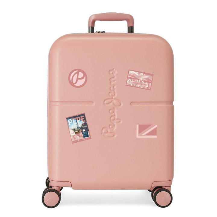 Pepe Jeans Chest Kabinentrolley, rosa, 40 x 55 x 20 cm, starrer ABS-Verschluss, integrierter TSA-Ver