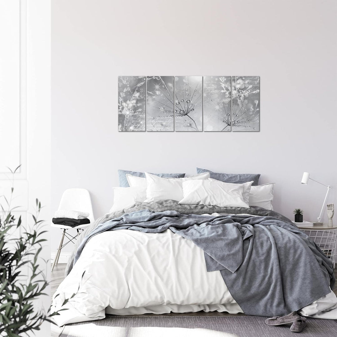 Runa Art Bild Pusteblume Wandbilder auf Vlies Leinwand 5 Teilig Wanddekoration Wohnzimmer Schlafzimm