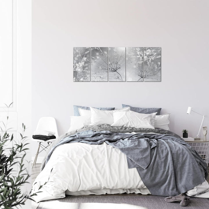 Runa Art Bild Pusteblume Wandbilder auf Vlies Leinwand 5 Teilig Wanddekoration Wohnzimmer Schlafzimm