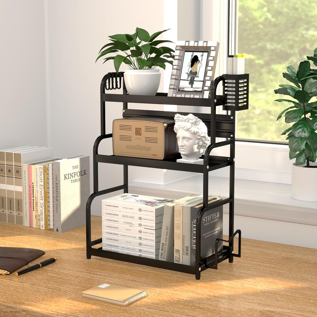 FEXPLENDID spices organizer, küchenregal arbeitsplatte, 63x49x22.5cm, Stahl, gewürz organizer, küche