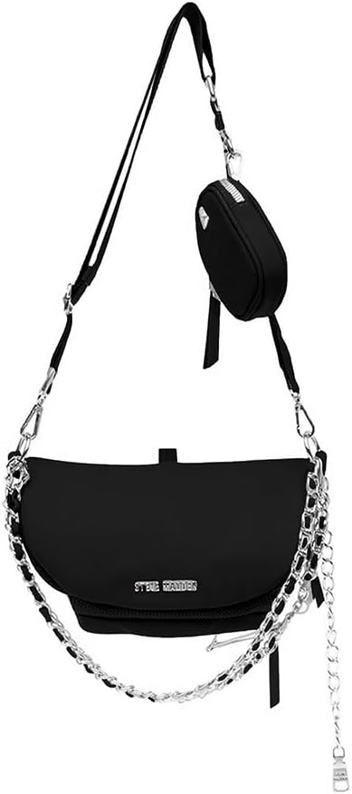 Steve Madden Damen Maxima Covertible Gürteltasche Crossbody, Schwarz Einheitsgrösse Schwarz, Einheit