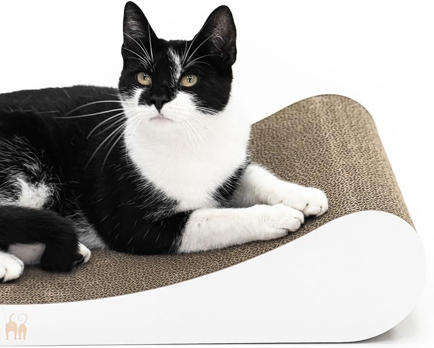 Petrebels Kratzpappe Lily 75, Katzen Kratzbrett aus sehr stabilem Karton, Kratzkarton 75 x 31 x 13 c