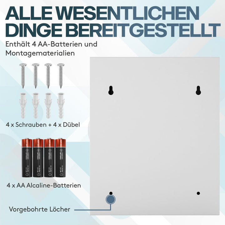 ACROPAQ Schlüsselschrank mit Zahlencode - Für bis zu 48 Schlüssel, Inkl. 48 Anhänger, Mit elektronis